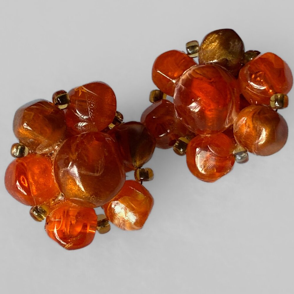 Vintage Lisner earrings orange